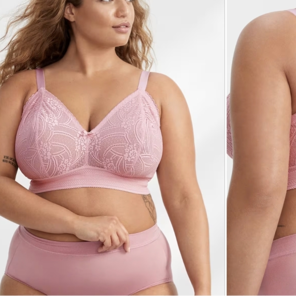 NWT. Glamorise Bramour Gramercy Luxe Lace Bralette. 36F
